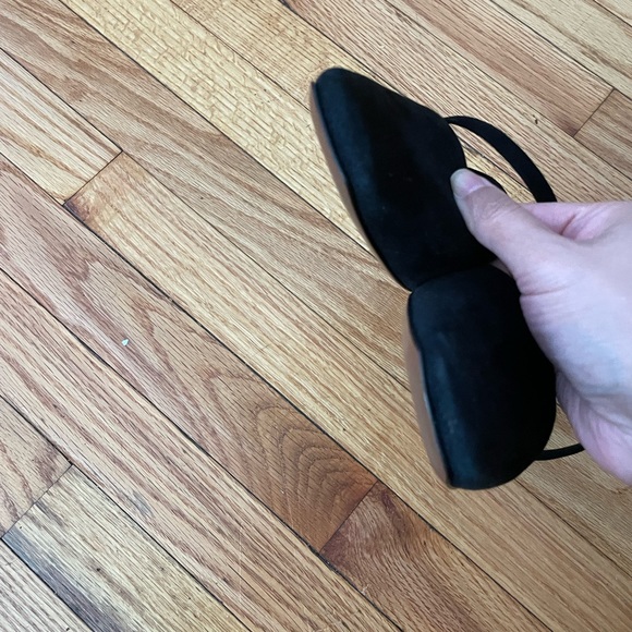 NWOT NEOUS Slip on Sandals Square toe Cross Strap Asymmetric Chunky Kitten Pumps - Picture 5 of 10